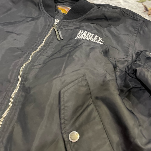 Harley Davidson 🇺🇸 Made Bomber Jacket men’s size L - Picture 9 of 16